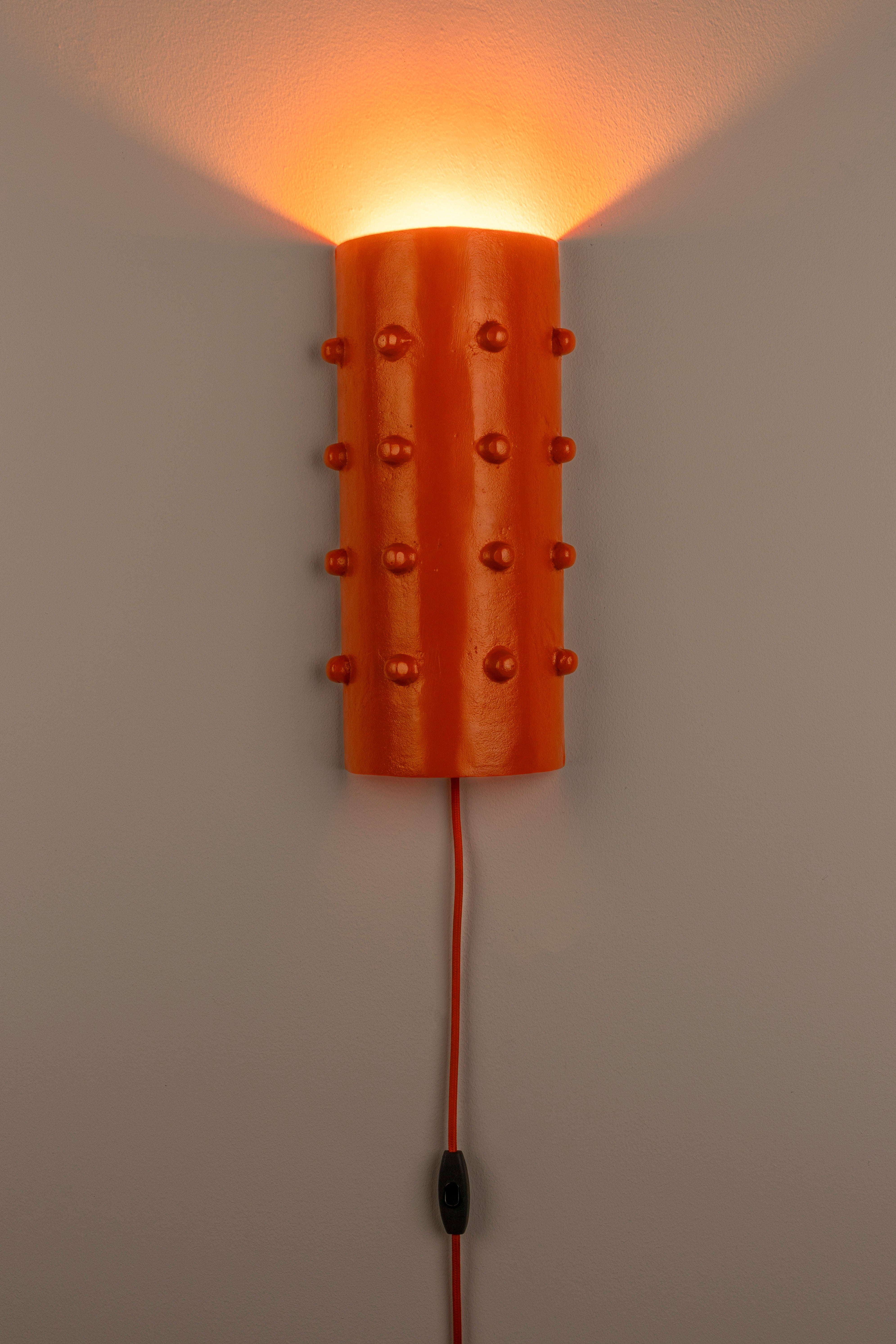 Bold Monkey Pinch Me Bobbled Orange Wall Lamp